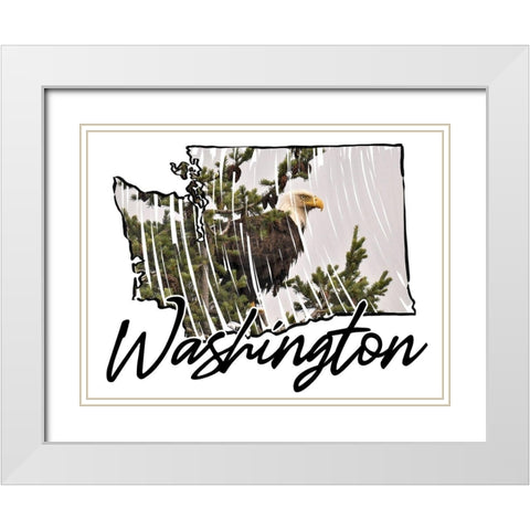 Washington Pride White Modern Wood Framed Art Print with Double Matting by Prime, Marcus
