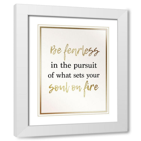Partly Gold Soul 1 White Modern Wood Framed Art Print with Double Matting by Prime, Marcus