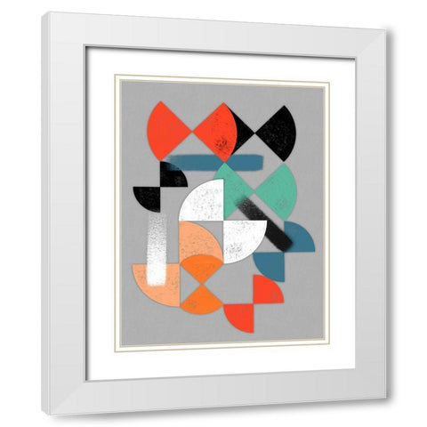 Geometric Breakthrough 3 White Modern Wood Framed Art Print with Double Matting by Prime, Marcus