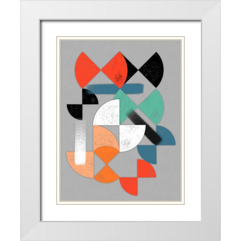 Geometric Breakthrough 3 White Modern Wood Framed Art Print with Double Matting by Prime, Marcus