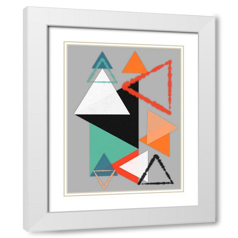 Geometric Breakthrough 4 White Modern Wood Framed Art Print with Double Matting by Prime, Marcus