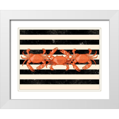 Crab Dance White Modern Wood Framed Art Print with Double Matting by Prime, Marcus