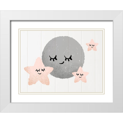 Sleepy Time Night 2 White Modern Wood Framed Art Print with Double Matting by Prime, Marcus