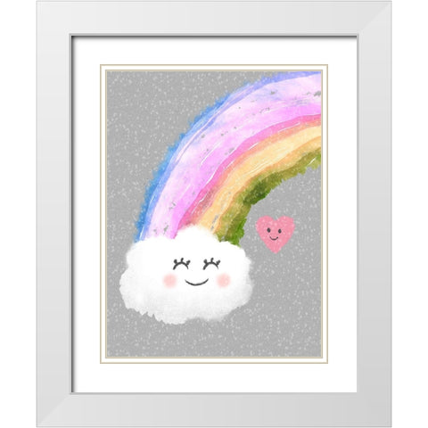 Rainbow Shine 1 White Modern Wood Framed Art Print with Double Matting by Prime, Marcus