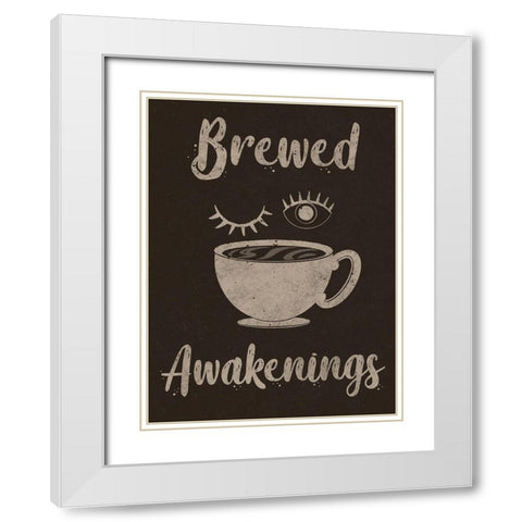 Brewed Awakenings White Modern Wood Framed Art Print with Double Matting by Prime, Marcus