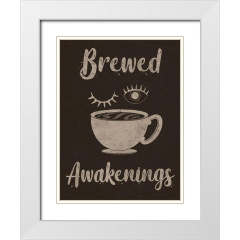 Brewed Awakenings White Modern Wood Framed Art Print with Double Matting by Prime, Marcus