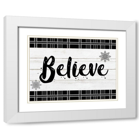 Vintage Believe 1 White Modern Wood Framed Art Print with Double Matting by Prime, Marcus
