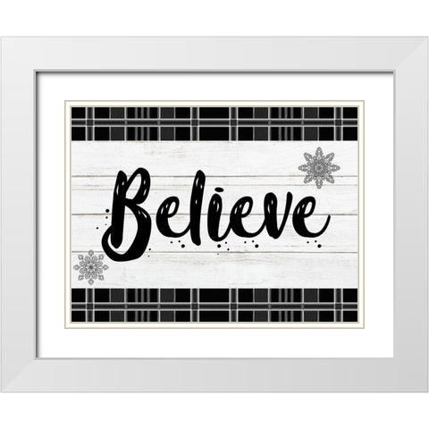 Vintage Believe 1 White Modern Wood Framed Art Print with Double Matting by Prime, Marcus