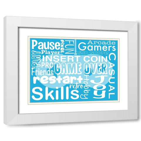 Gaming Love 2 White Modern Wood Framed Art Print with Double Matting by Prime, Marcus