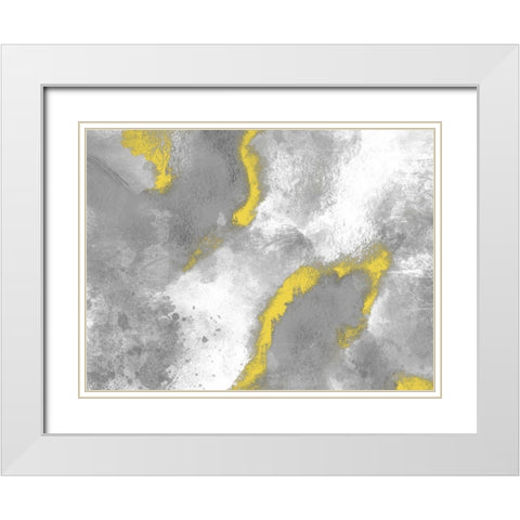 Bright Burst 1 White Modern Wood Framed Art Print with Double Matting by Prime, Marcus