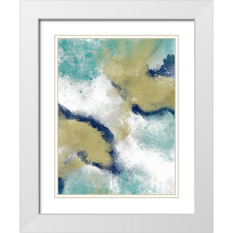 Inspired Burst 1 White Modern Wood Framed Art Print with Double Matting by Prime, Marcus