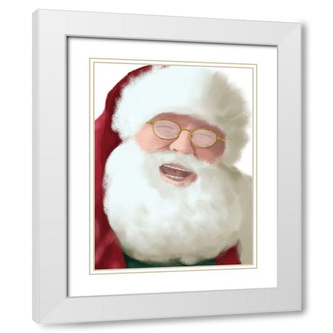 Jolly Laugh White Modern Wood Framed Art Print with Double Matting by Prime, Marcus