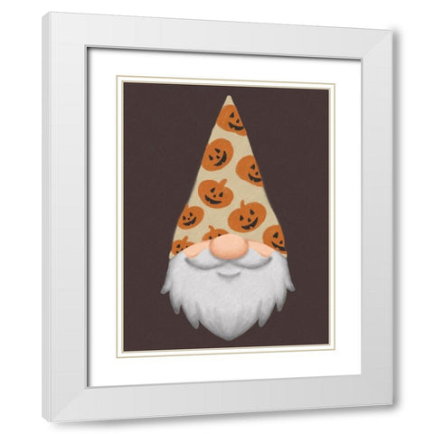 Fall Gnome 1 White Modern Wood Framed Art Print with Double Matting by Prime, Marcus