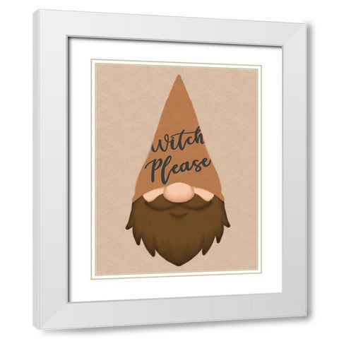 Fall Gnome 2 White Modern Wood Framed Art Print with Double Matting by Prime, Marcus