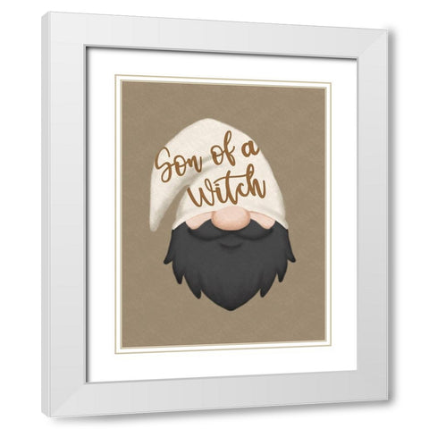 Fall Gnome 4 White Modern Wood Framed Art Print with Double Matting by Prime, Marcus