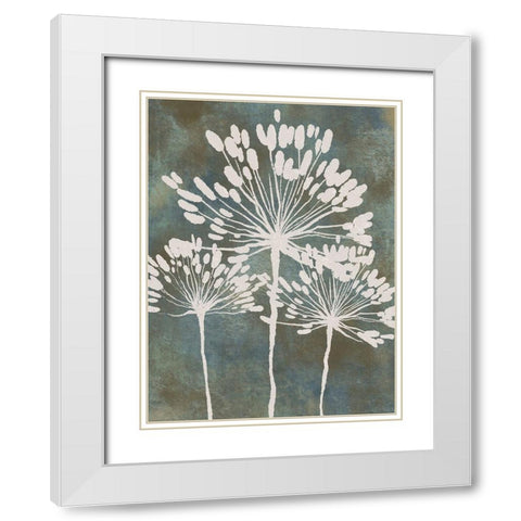 Eclectic Floral 1 White Modern Wood Framed Art Print with Double Matting by Prime, Marcus