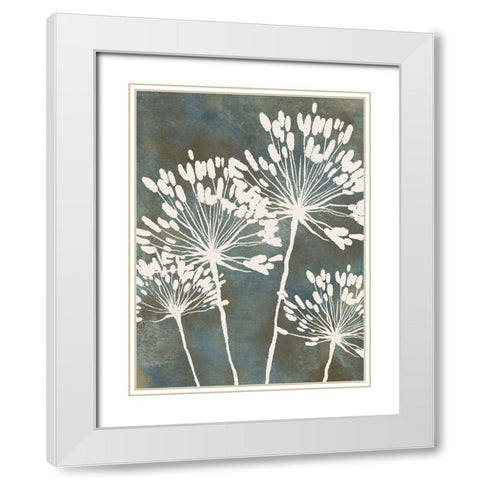 Eclectic Floral 2 White Modern Wood Framed Art Print with Double Matting by Prime, Marcus