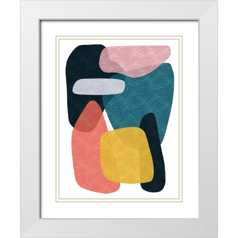 Rubiks Splat 3 White Modern Wood Framed Art Print with Double Matting by Prime, Marcus