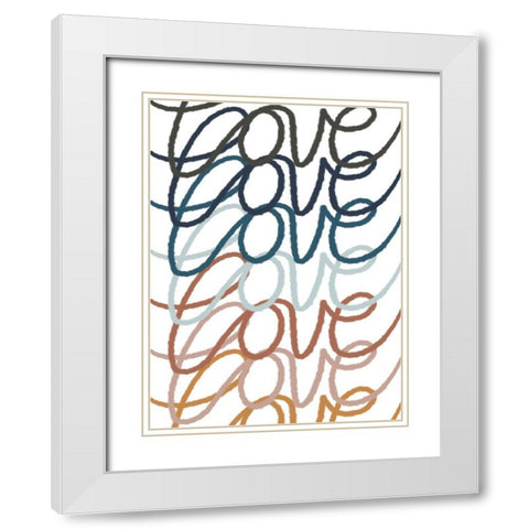 Urban Love 2 White Modern Wood Framed Art Print with Double Matting by Prime, Marcus