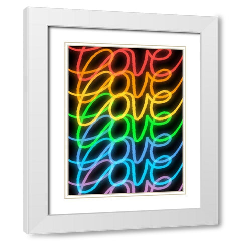 Urban Love 1 White Modern Wood Framed Art Print with Double Matting by Prime, Marcus
