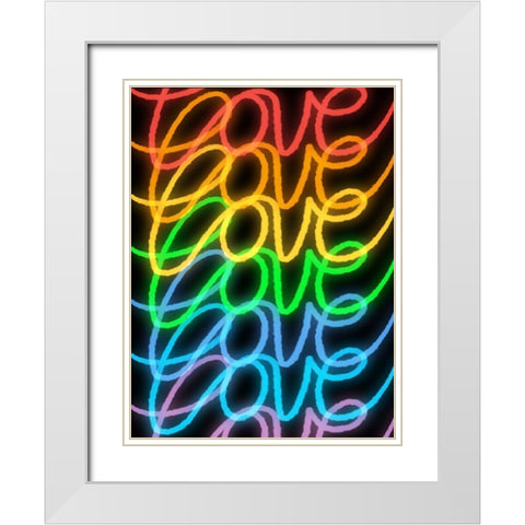 Urban Love 1 White Modern Wood Framed Art Print with Double Matting by Prime, Marcus