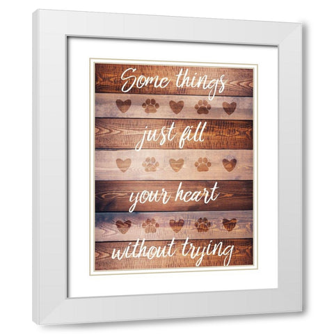 Furry Life White Modern Wood Framed Art Print with Double Matting by Prime, Marcus