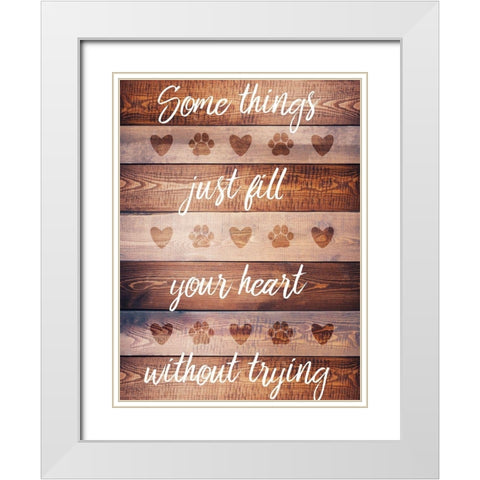 Furry Life White Modern Wood Framed Art Print with Double Matting by Prime, Marcus