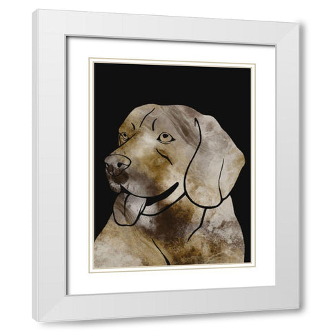 Doggy Wonders 1 White Modern Wood Framed Art Print with Double Matting by Prime, Marcus