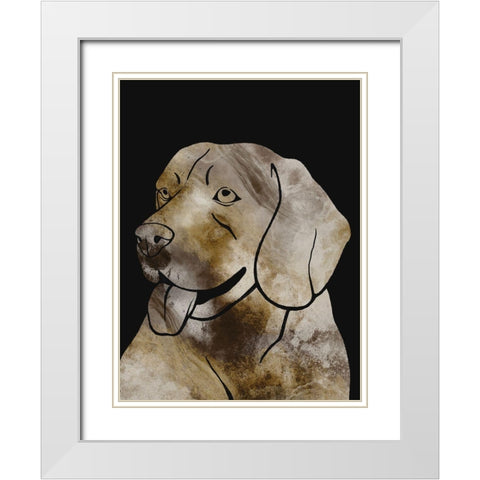 Doggy Wonders 1 White Modern Wood Framed Art Print with Double Matting by Prime, Marcus