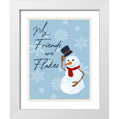 Flake Friends White Modern Wood Framed Art Print with Double Matting by Prime, Marcus
