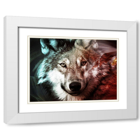 Spirit Animal 1 White Modern Wood Framed Art Print with Double Matting by Prime, Marcus