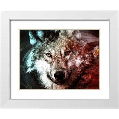 Spirit Animal 1 White Modern Wood Framed Art Print with Double Matting by Prime, Marcus