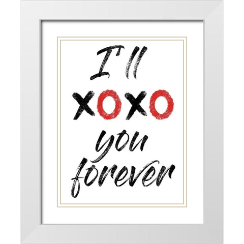 XOXO Forever White Modern Wood Framed Art Print with Double Matting by Prime, Marcus