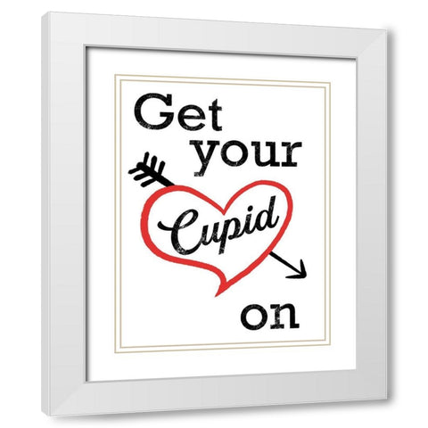 Get Cupid On White Modern Wood Framed Art Print with Double Matting by Prime, Marcus