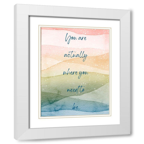 Right Place White Modern Wood Framed Art Print with Double Matting by Prime, Marcus