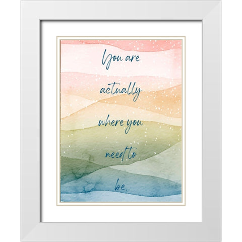 Right Place White Modern Wood Framed Art Print with Double Matting by Prime, Marcus