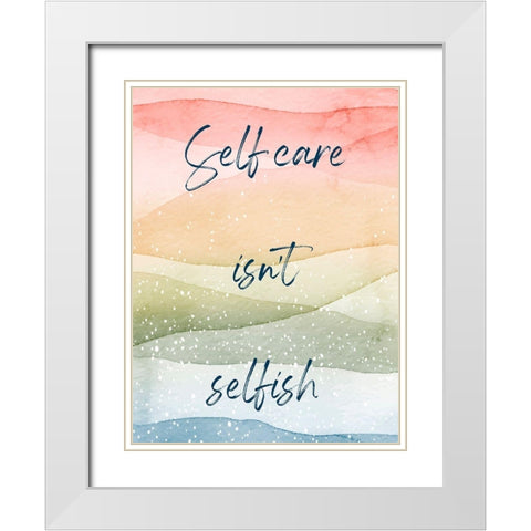 Self Care White Modern Wood Framed Art Print with Double Matting by Prime, Marcus