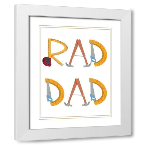 Rad Dad 1 White Modern Wood Framed Art Print with Double Matting by Prime, Marcus