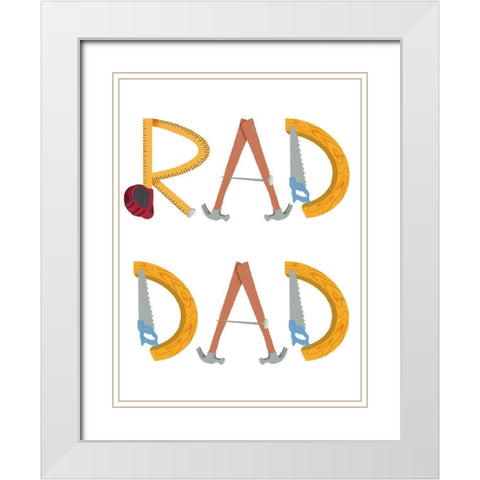 Rad Dad 1 White Modern Wood Framed Art Print with Double Matting by Prime, Marcus