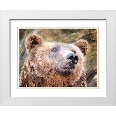 Urban Bear 1 White Modern Wood Framed Art Print with Double Matting by Prime, Marcus