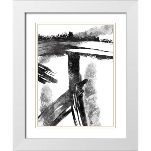 Striking Seams 1 White Modern Wood Framed Art Print with Double Matting by Prime, Marcus