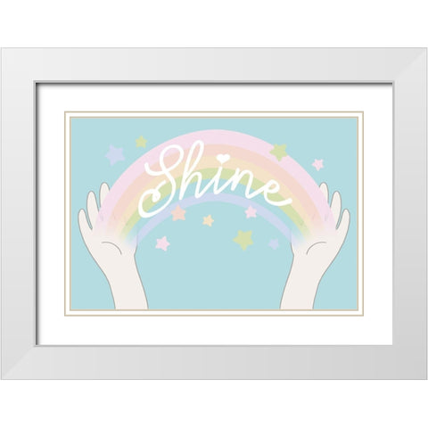 Rainbow Shine 2 White Modern Wood Framed Art Print with Double Matting by Prime, Marcus