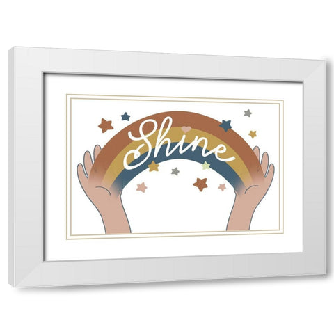 Rainbow Shine 4 White Modern Wood Framed Art Print with Double Matting by Prime, Marcus