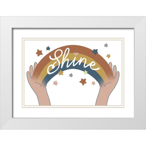 Rainbow Shine 4 White Modern Wood Framed Art Print with Double Matting by Prime, Marcus