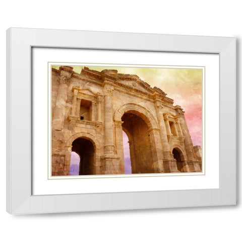 Temple Of Artemis White Modern Wood Framed Art Print with Double Matting by Prime, Marcus