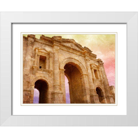 Temple Of Artemis White Modern Wood Framed Art Print with Double Matting by Prime, Marcus