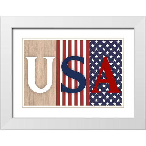 Old Time USA White Modern Wood Framed Art Print with Double Matting by Prime, Marcus