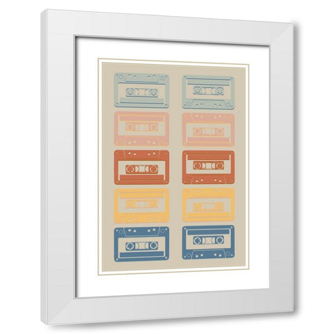 Cycling Decks 1 White Modern Wood Framed Art Print with Double Matting by Prime, Marcus