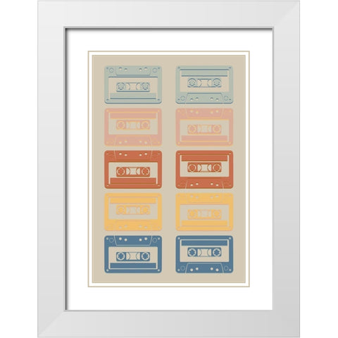 Cycling Decks 1 White Modern Wood Framed Art Print with Double Matting by Prime, Marcus