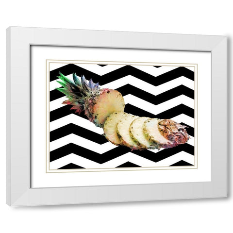 Pineapple Void 1 White Modern Wood Framed Art Print with Double Matting by Prime, Marcus